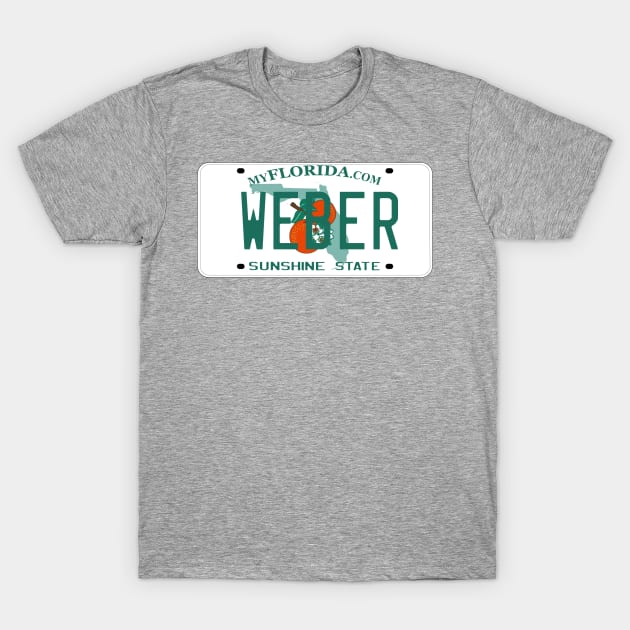 Florida Weber Grill License Plate T-Shirt by zavod44